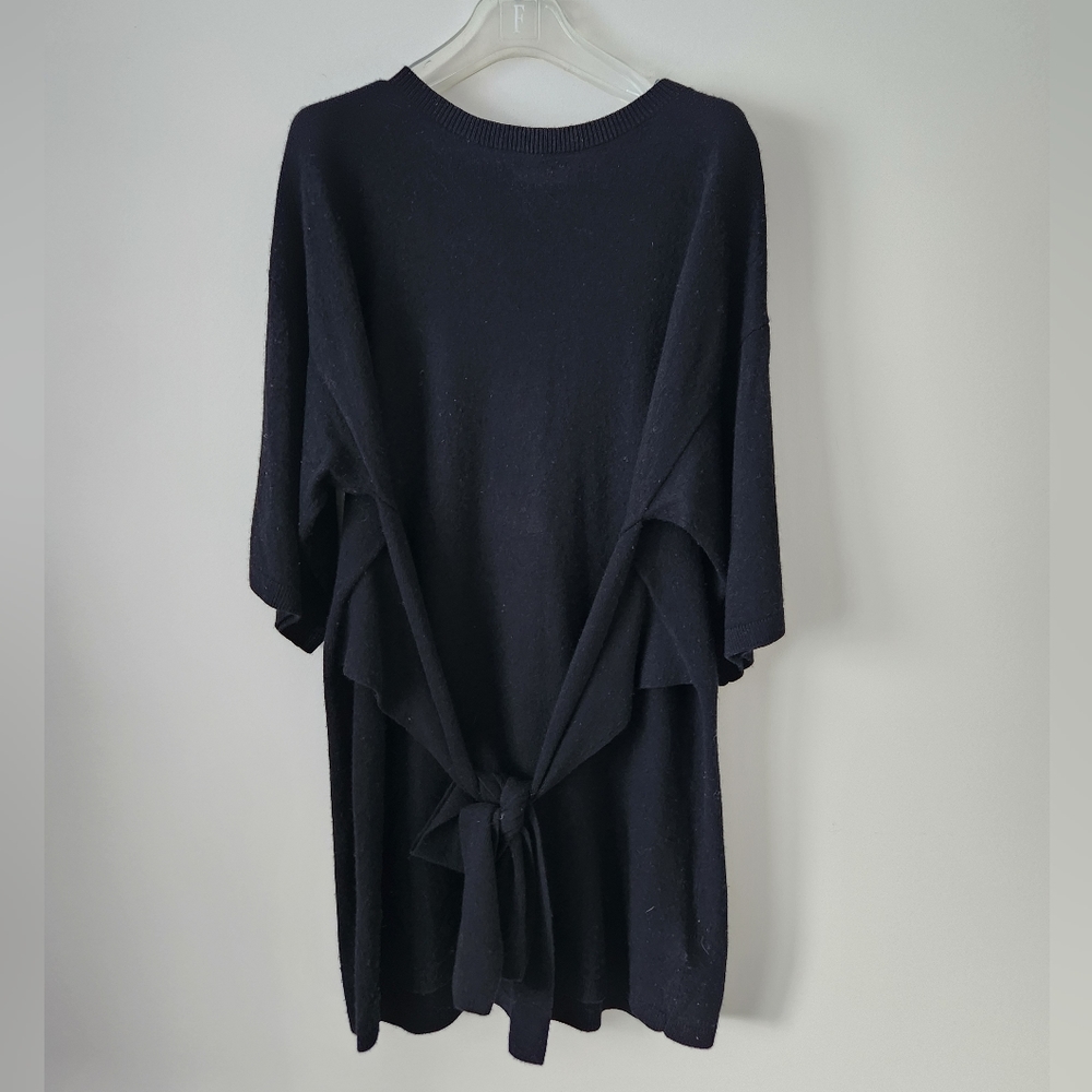 Ted Baker London Black Tie-Back Knit Sweater Tunic